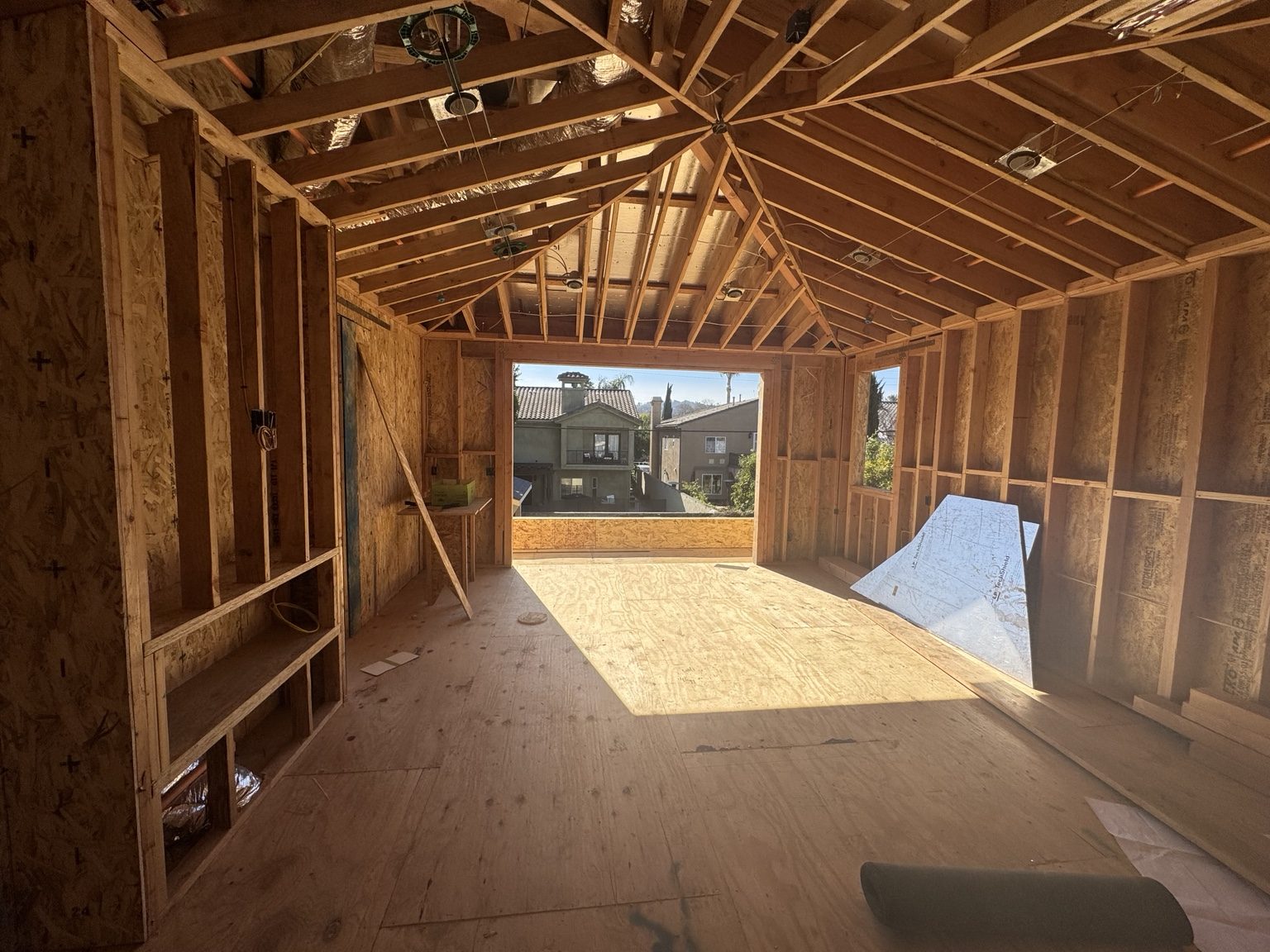 Coastline DC residential framing in progress